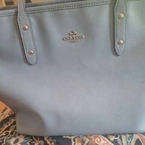 Coach Light Blue Tote